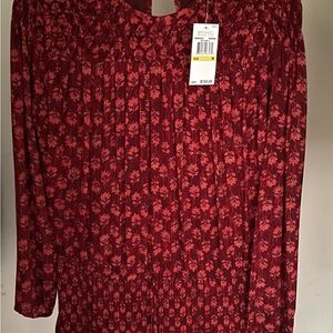 Michael Kors Burgundy Floral Dress